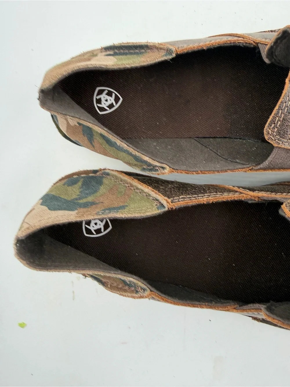NEW! Ariat Men’s Cruiser Boat -SZ 11.5 D- Brown/Camo Slip-On Shoes Loafers
